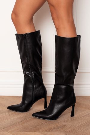 Ariana Black Knee High Boots